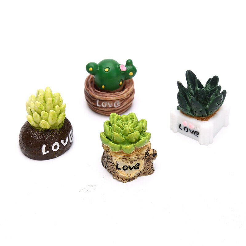 Lifelike Mini Artificial Fleshy Cactus Plant Landscape Decorative Potted .l8