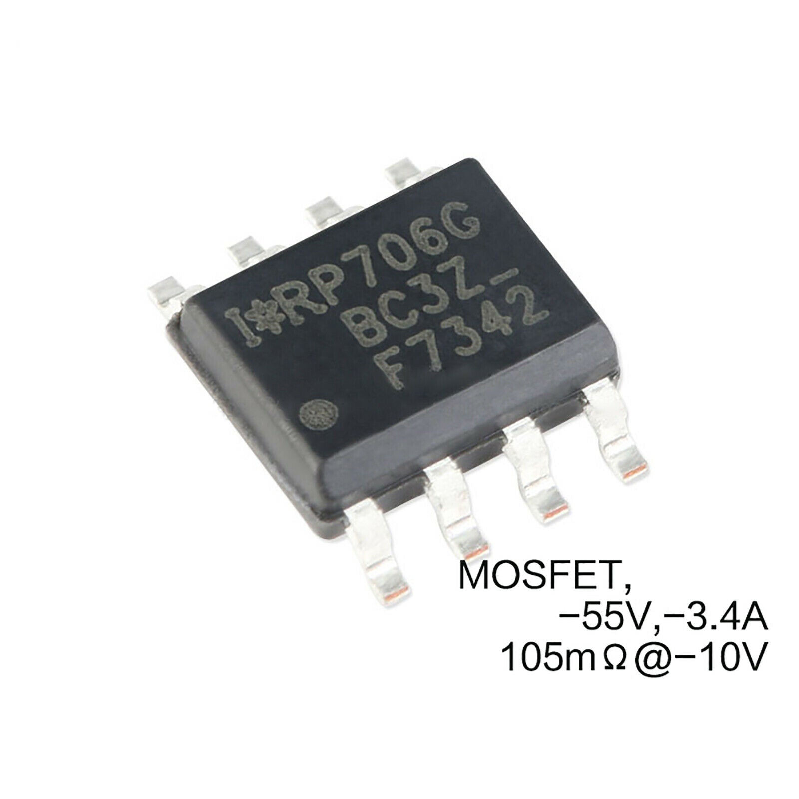 5Pcs IRF7342TRPBF SOIC-8 Dual P-Channel Transistor -55V/-3.4A SMD Power MOSFET