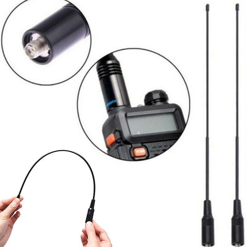 Walkie Talkie Antenna 15.6-Inch Whip Dual Band UV VHF/UHF 144/430Mhz Ante.l8