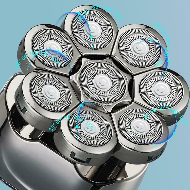 Electric Shaver 8 Head Razor Bald Beard Hair Trimmer Beard Remover Rechargeable