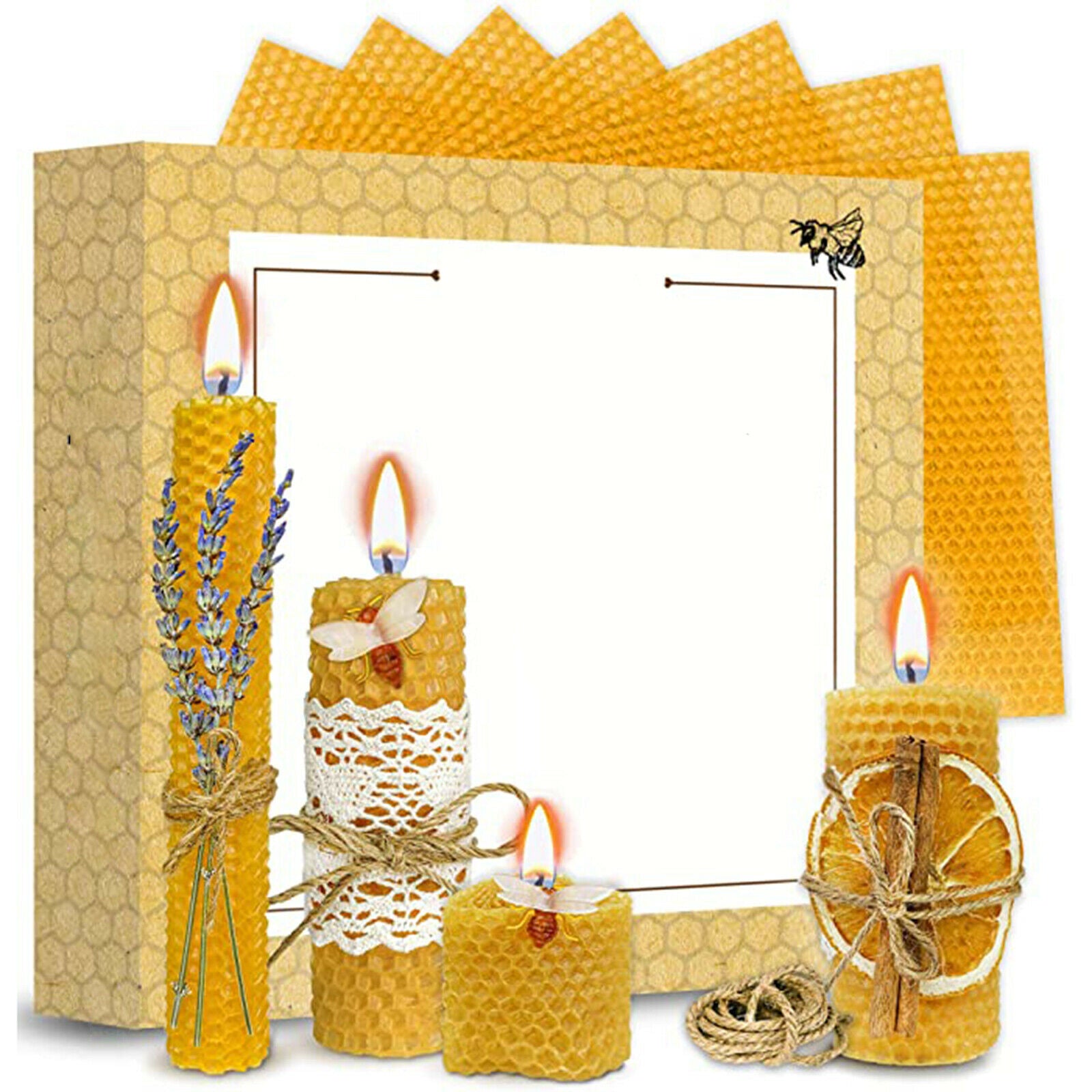Beeswax Sheets Beeswax Foundation for Candle Making Bee Hive Sheets Deep