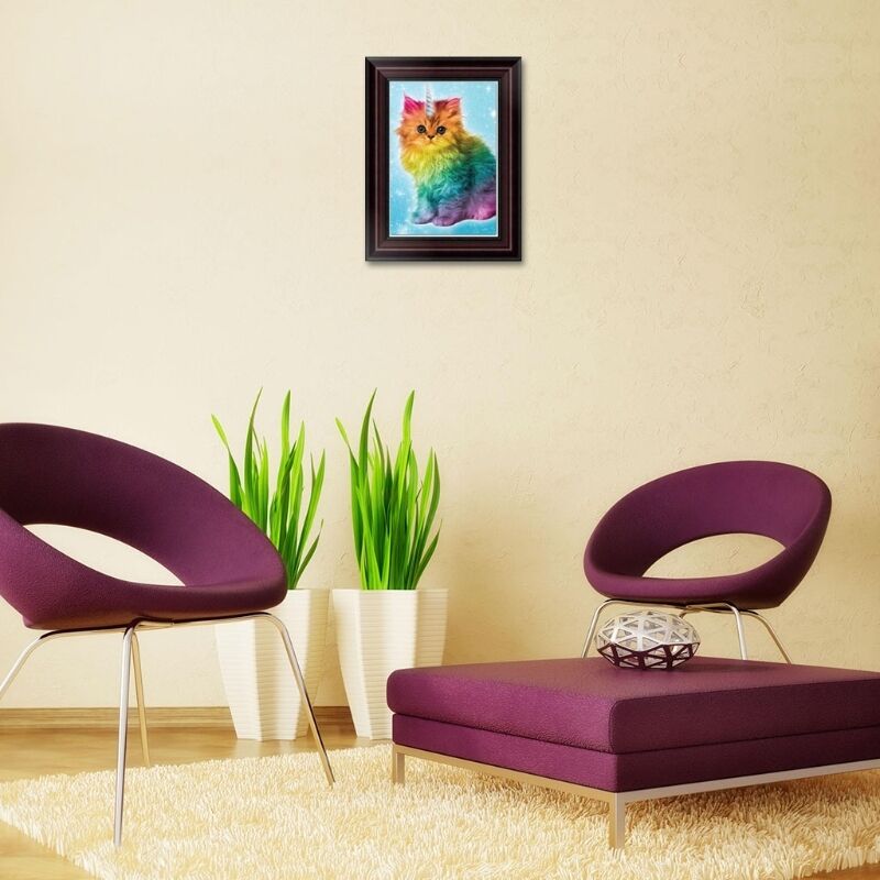 DIY 5D Diamond Embroidery Painting Cute Cat Cross Stitch Craft Home Wall Decor