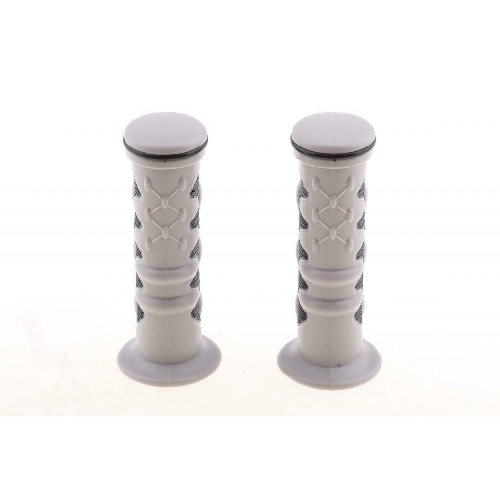 1 Pair 22mm Motorcycle Handlebar Rubber Gel Hand Grip Universal Black