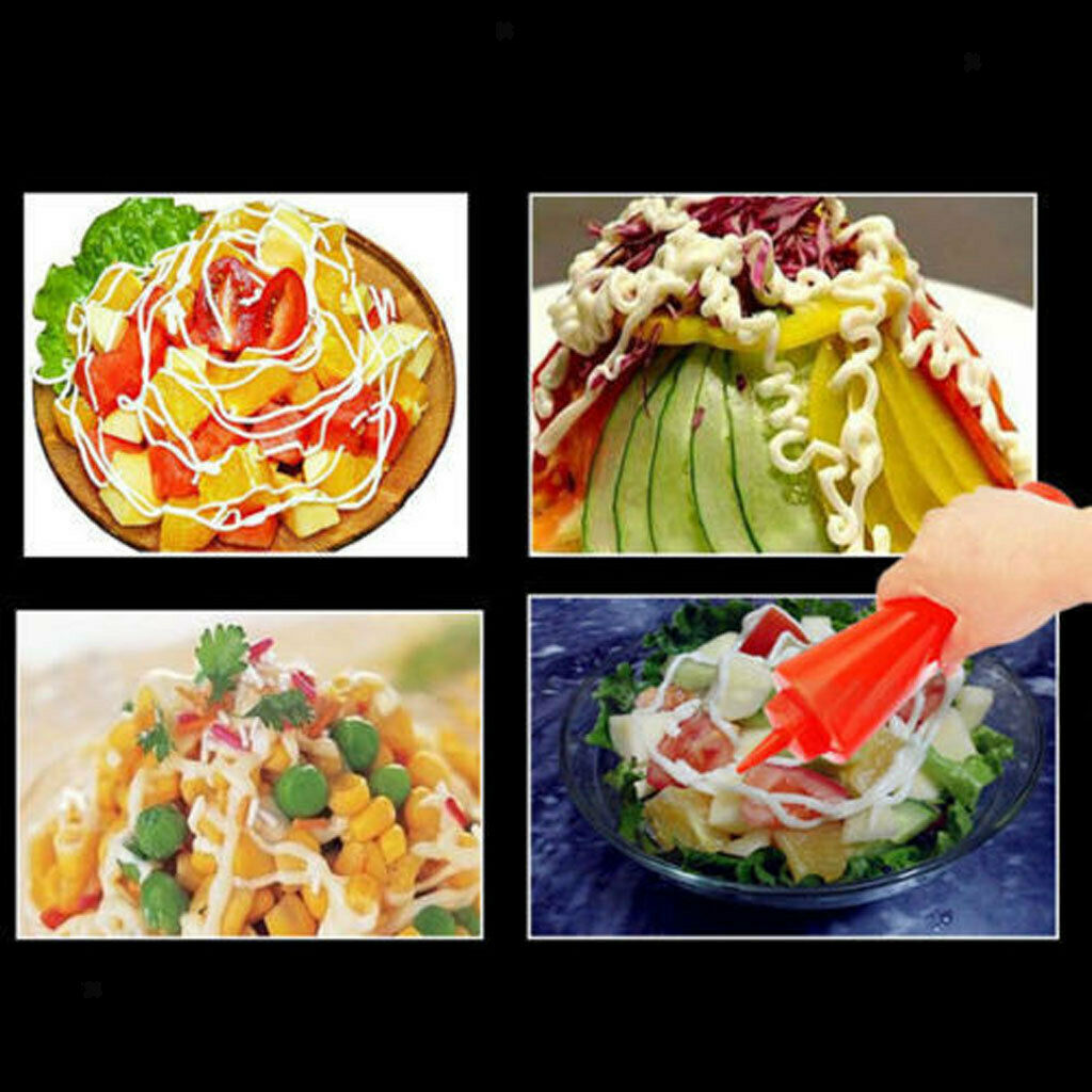 960ml Plastic Press Bottle Ketchup Mustard Sauce Spice Dispenser
