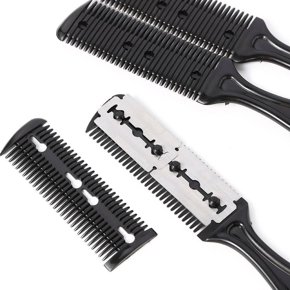 3x Hair Brush Cutter Comb Beard Trimmer Cut Thinning Slice Hair Shaper Razor Hot