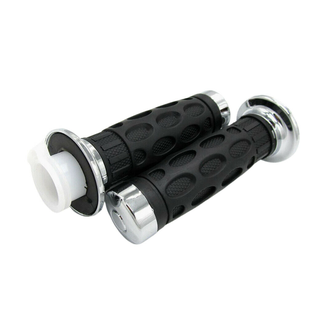 Rubber Race Motorcycle Handlebar Grip Soft 7/8" 22mm Grips Pairs Rubber