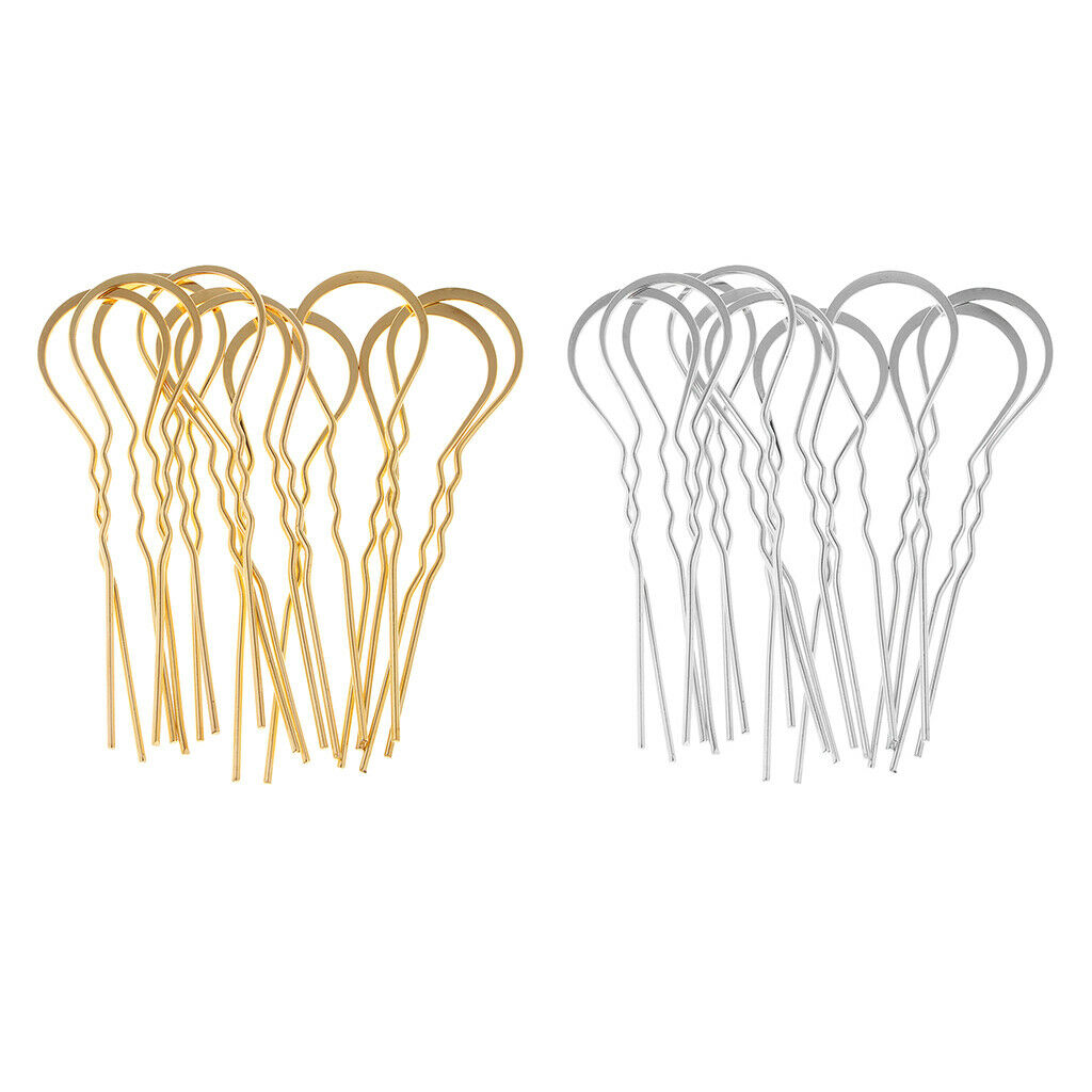 10Pcs U Shaped Hair Clips Hair Pins Hair Salon Tools Jewelry Making Findings