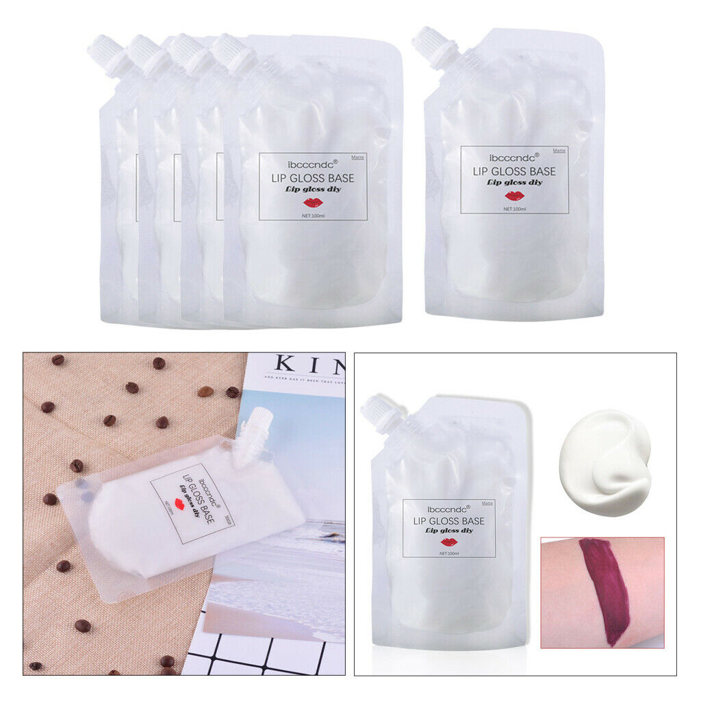 5Pcs/set White Smooth Nourishing Makeup Lip Gloss Lipstick Making Base Gel