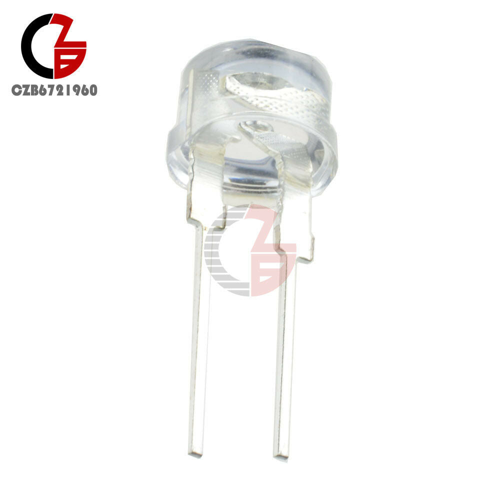 20PCS Red Light 8mm 0.5W Straw Hat Fog Transparent LED High-Power Emitting Diode