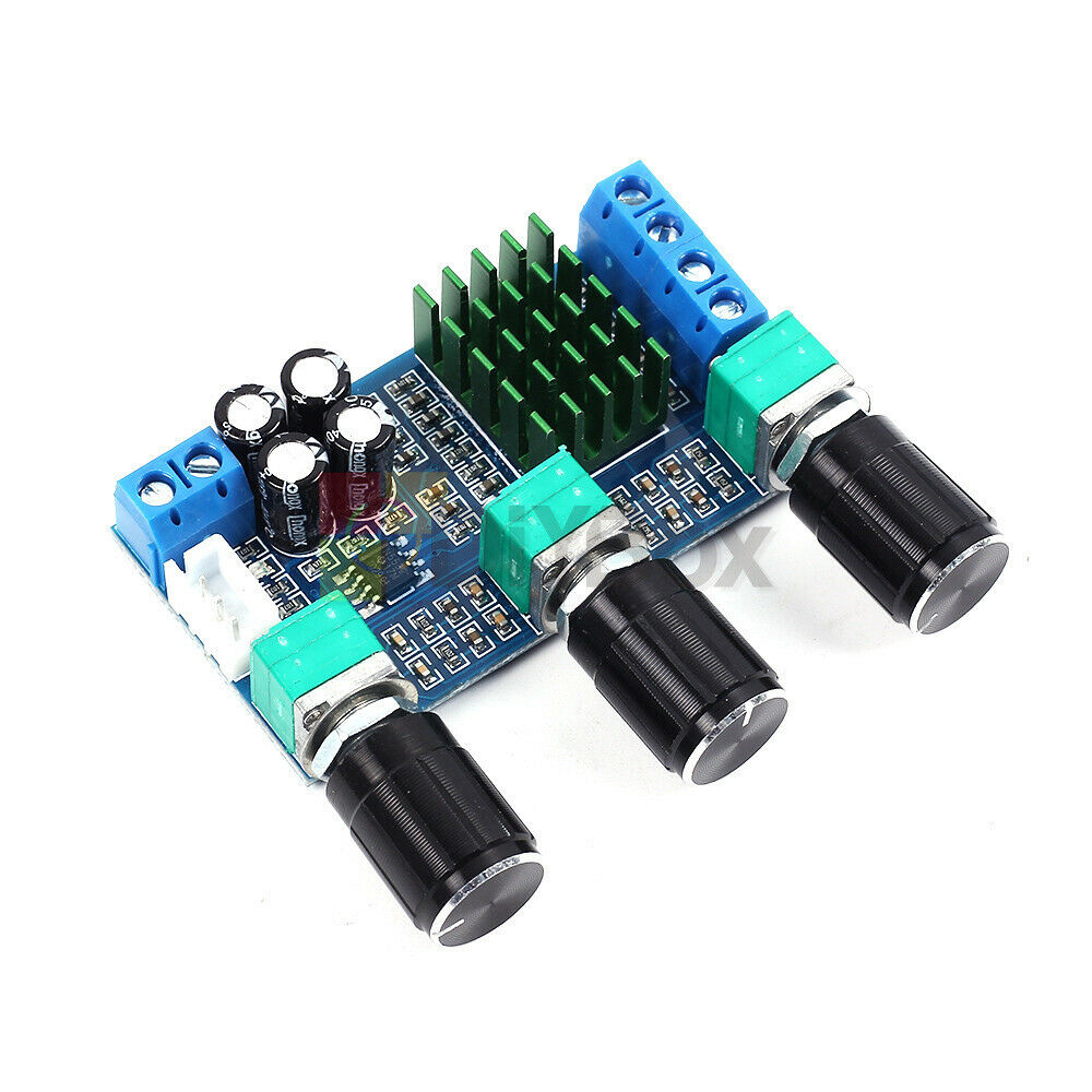 TPA3116D2 DC 12V 24V 80Wx2 Dual Channel Digital Treble Bass Pre Amplifier Board