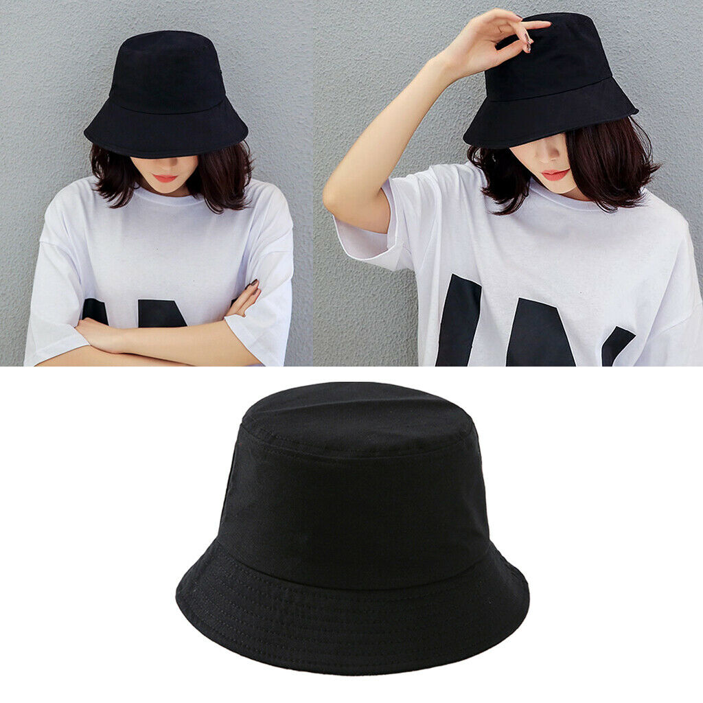 2pcs Fashion Bucket Hat Adults Fisherman Sun Hat Summer Sun Block Basin Hat