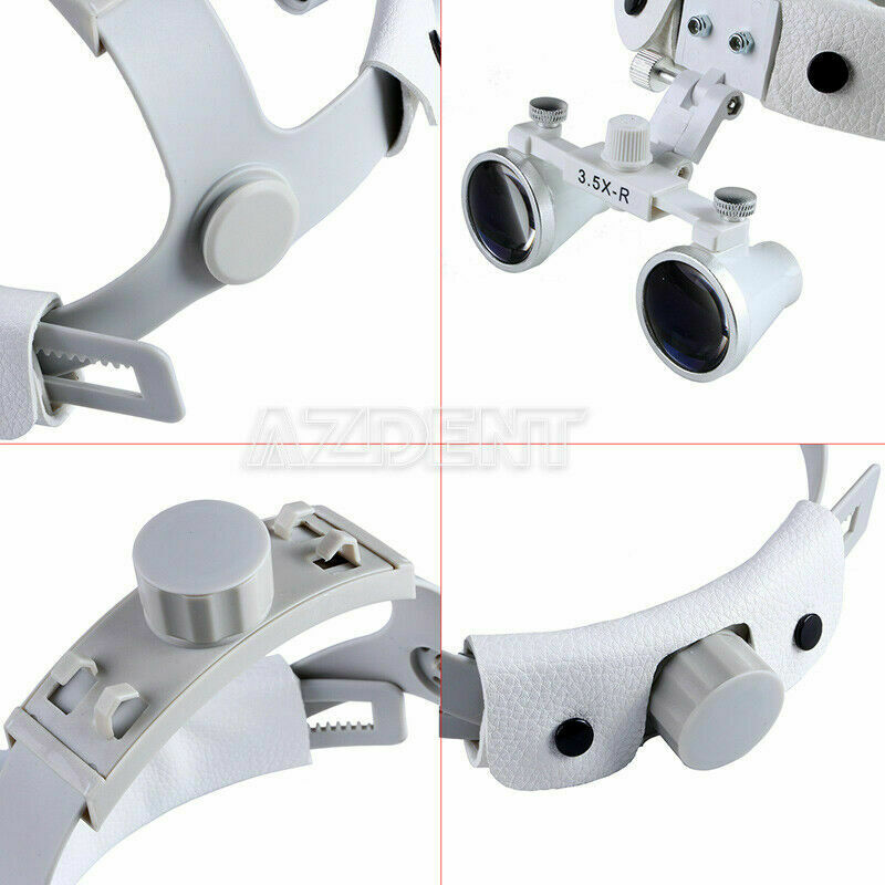 Dental Surgical Headband Binocular Loupes Magnifier 3.5X-R / Head Light Lamp
