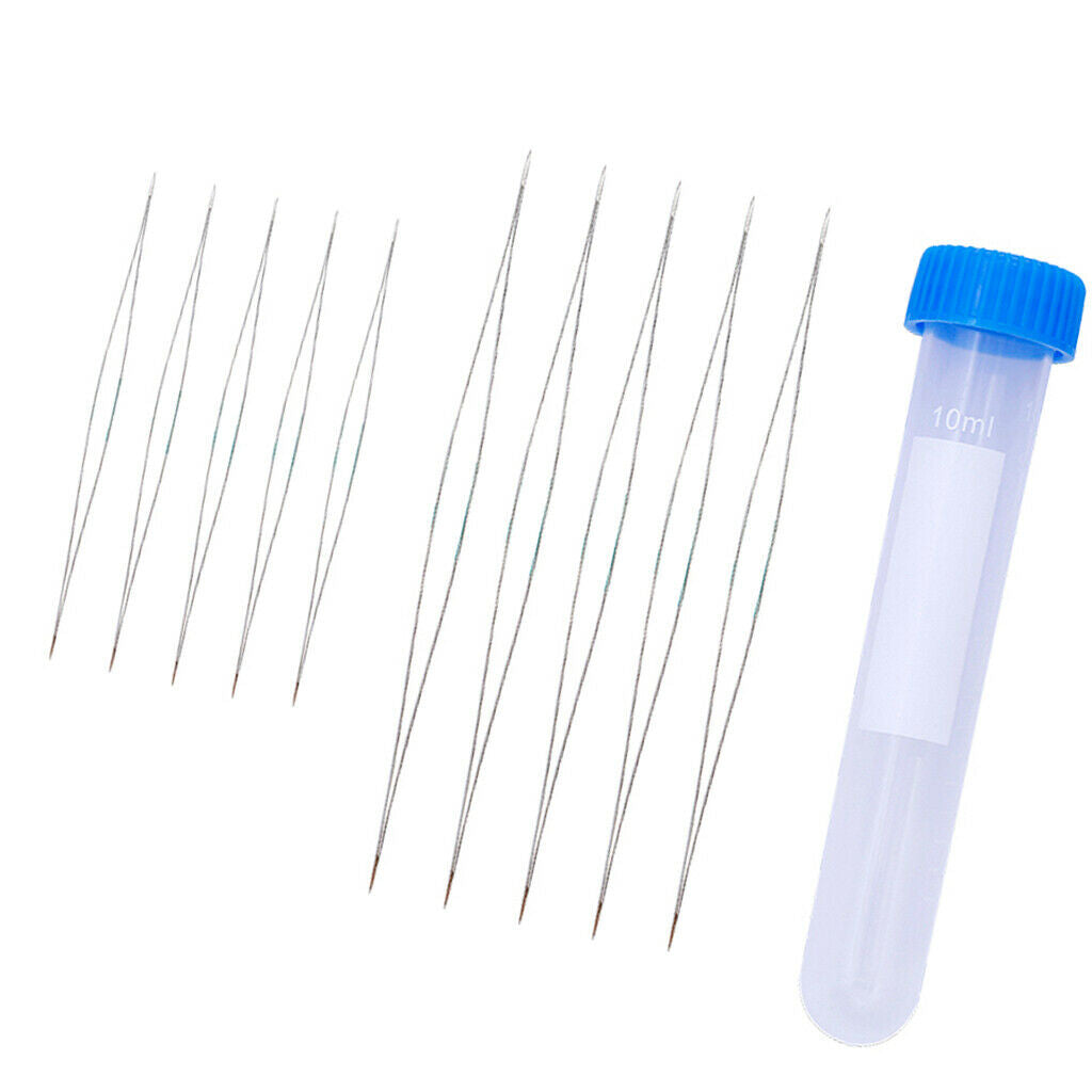 10Pcs Beading Needles W/ Storage Box for Earrings Jewelry Making Beading Tools