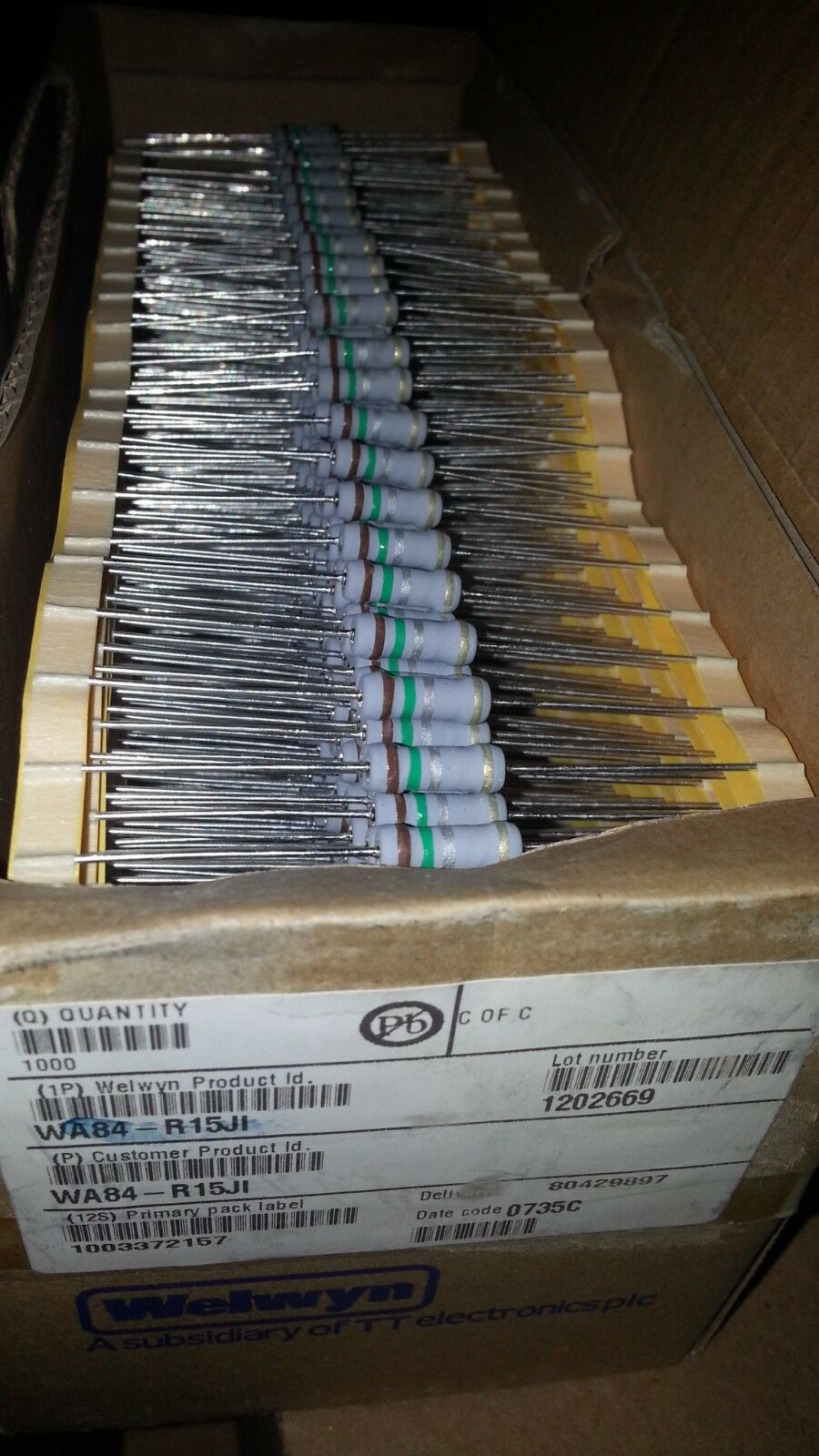 40pcs WELWYN 0R15 3W 5% TINNED COPPER HI END TUBE AMP Resistors FOR AUDIO!ROHS!