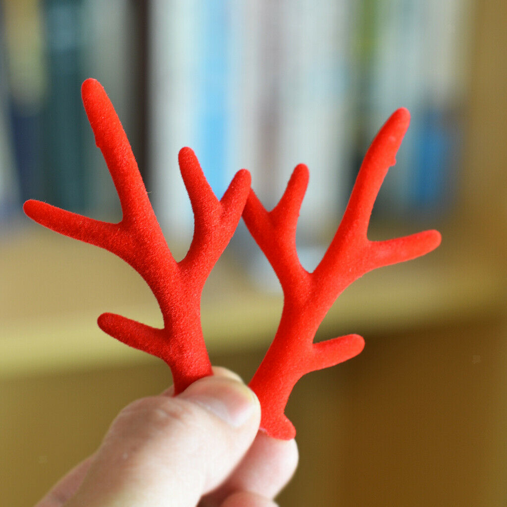 2x Reindeer Antler Craft Ornaments For Party Ornaments, Christmas Celebration