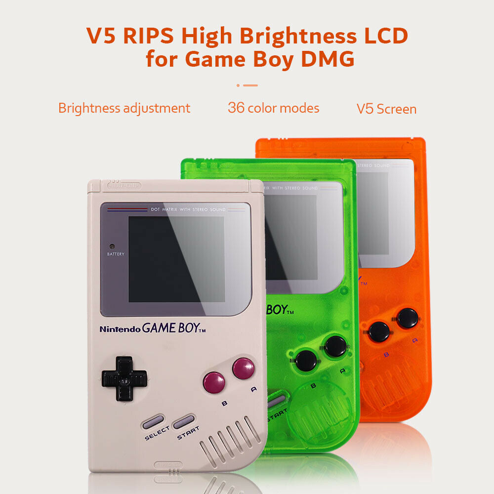 36 Colorful v5 Full Size IPS Backlight LCD For Game Boy DMG GB DMG