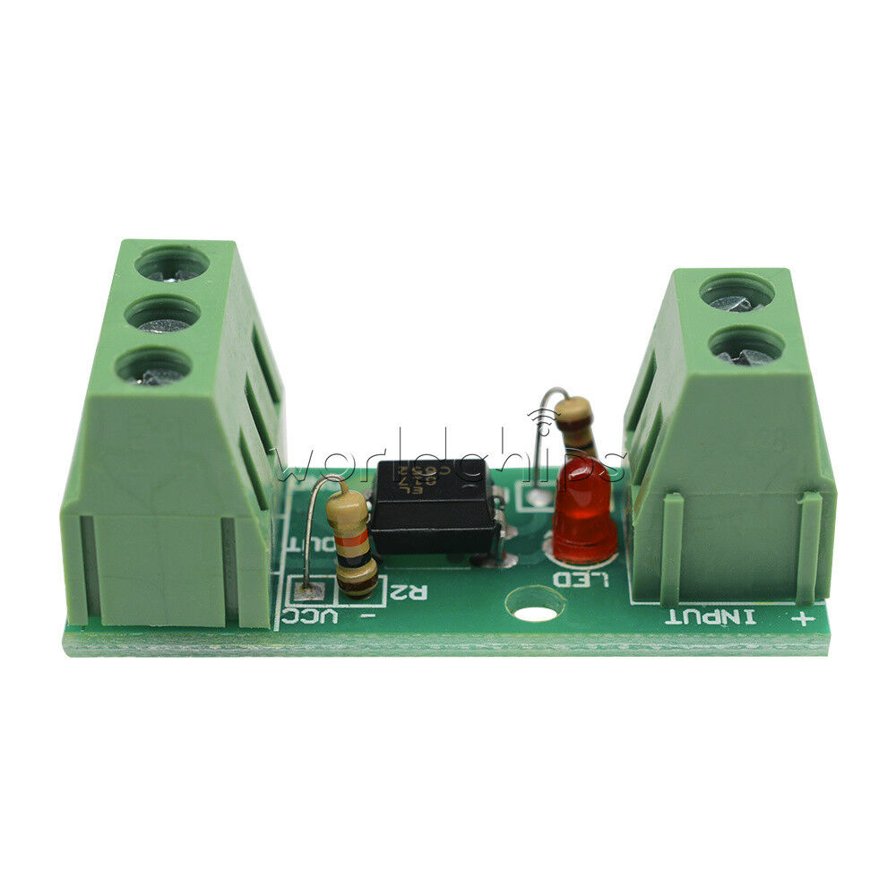 80KHz 1-Channel Optocoupler Isolation Module Input 12V No Din Rail Holder PLC