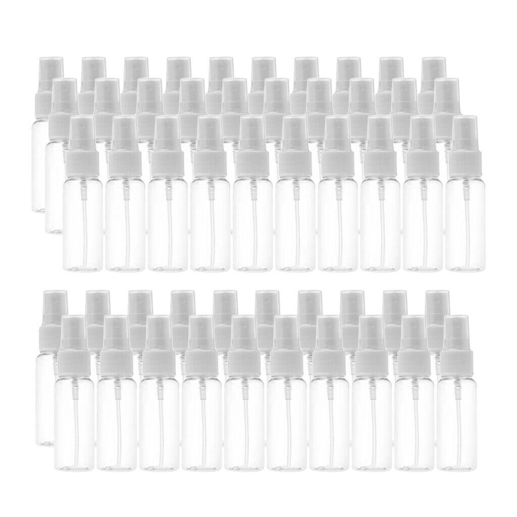 50Pcs Portable 30ml Spray Fine Mist Empty Bottle Cosmetic Reusable Bottles