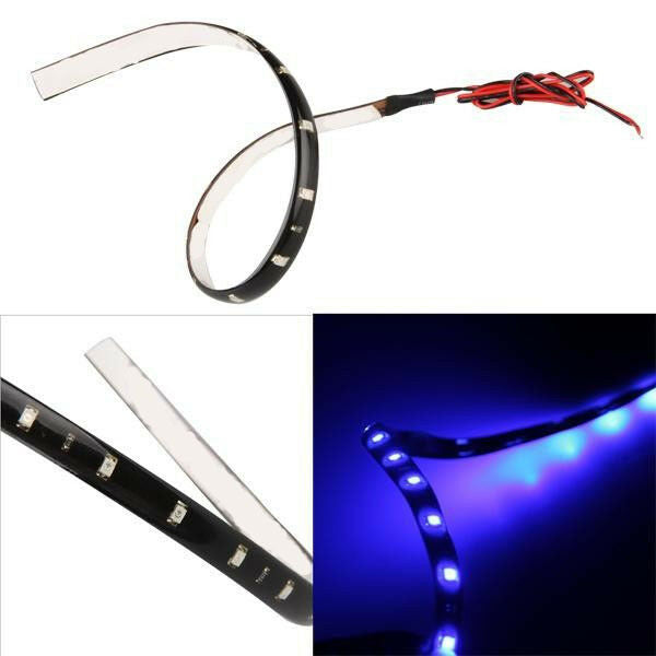 4x15LED Waterproof Car Grill Flexible Light Strip / Interior Atmosphere Lamp 12V
