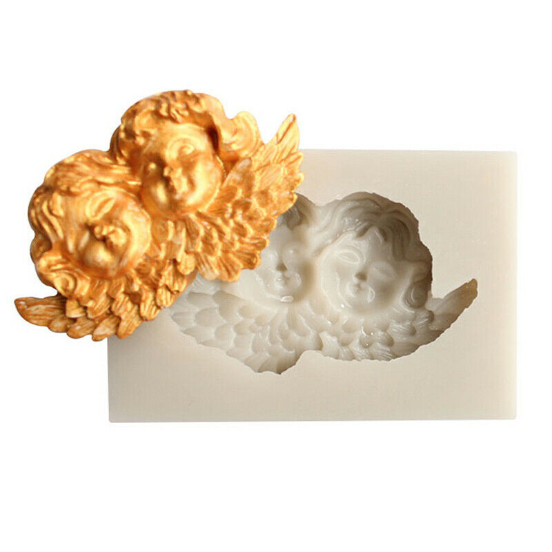 Angel silicone fondant mold DIY clay gypsum aroma wax mould baking uten joJ.DD