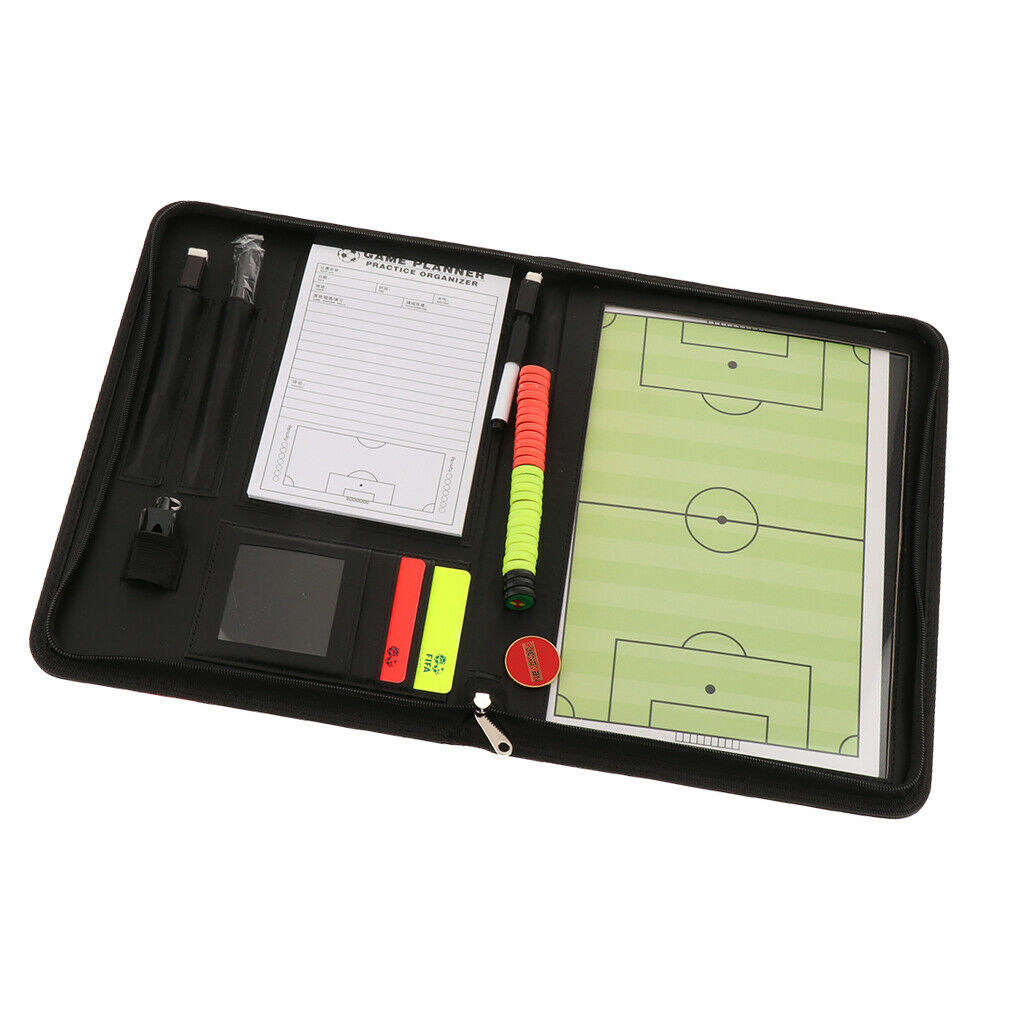 Soccer Magnetic Clipboard Football Coaches Coaching Boards with Yellow Red Cards