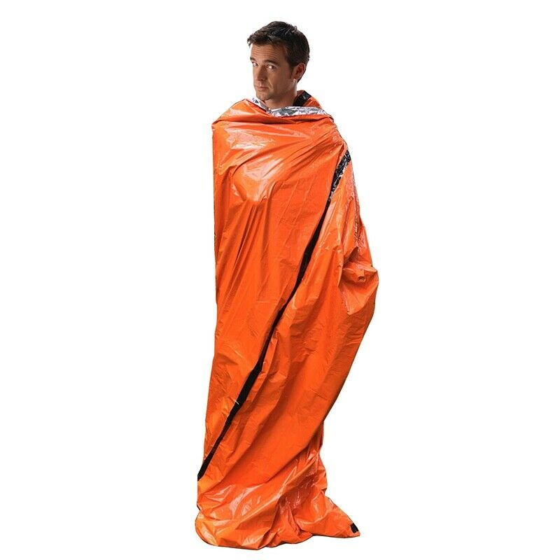 Emergency Survival Sleeping Bag and Poncho, Waterproof  Thermal Blanket for Z5B8