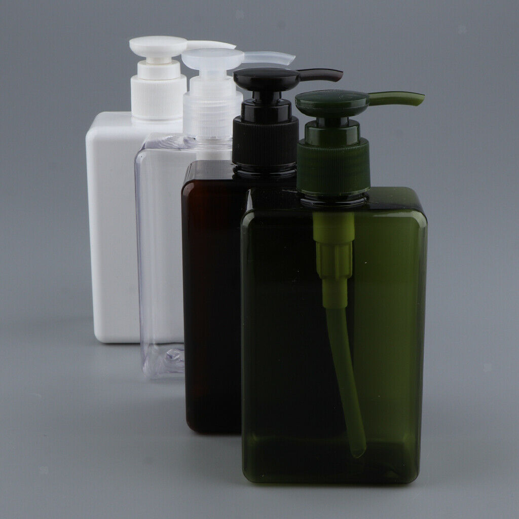 280ml Empty Pump Bottle Refillable Container for Shampoo Body Wash Lotion Clear
