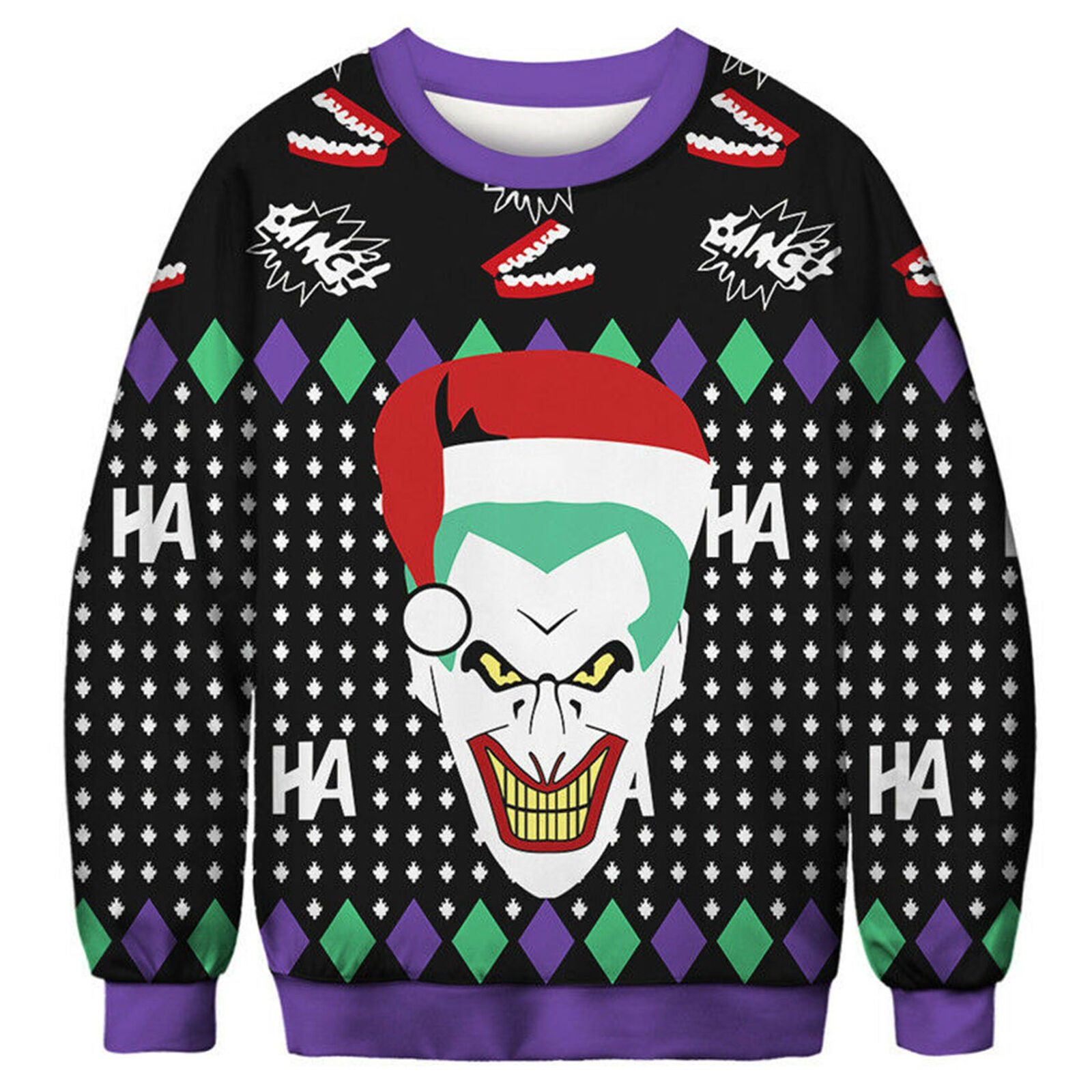 Ugly Christmas Xmas Women Men Sweatshirt Sweater Pullover Blouse Top