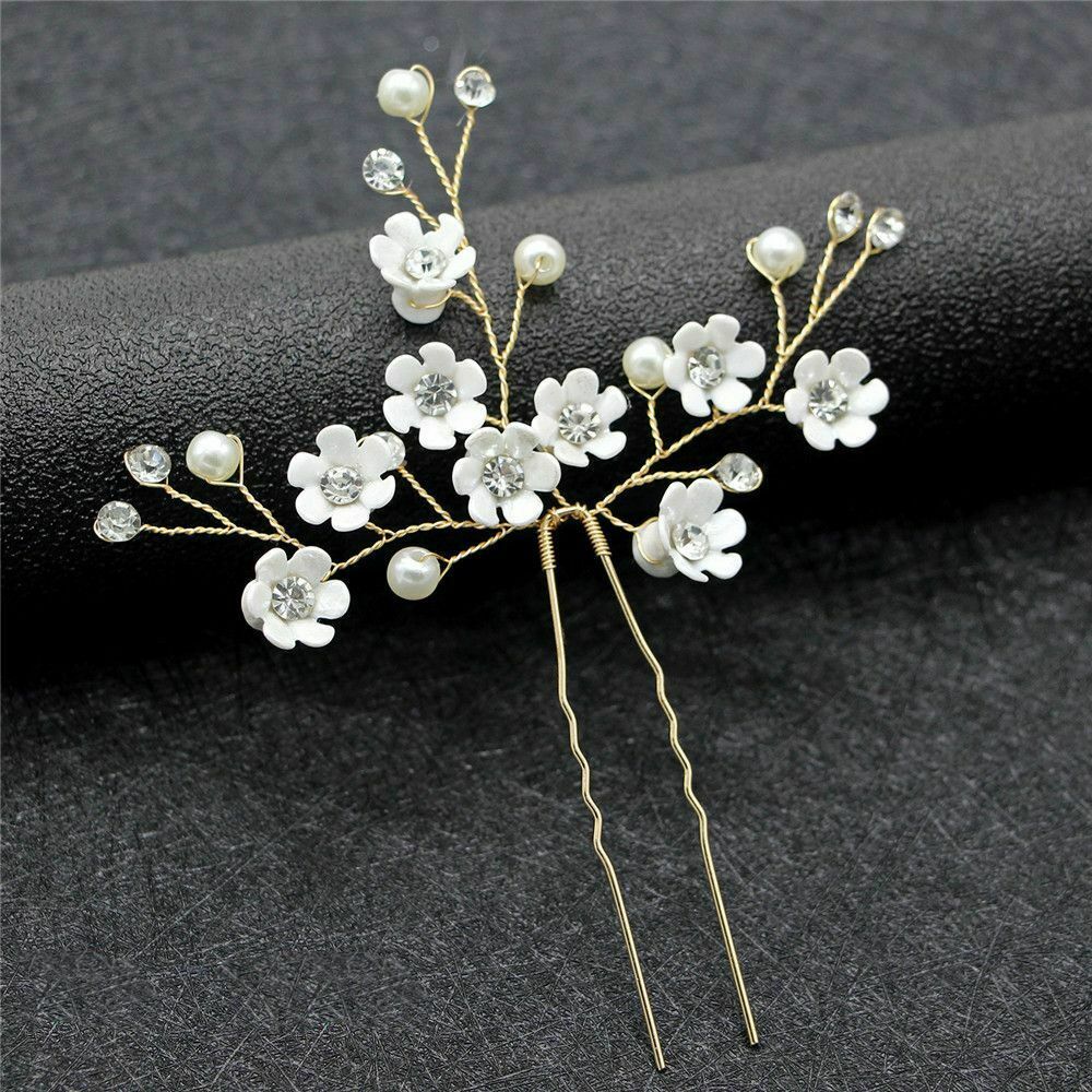 Crystal Accessories Wedding Headwear Women Hairpins Hair Clips Headpieces