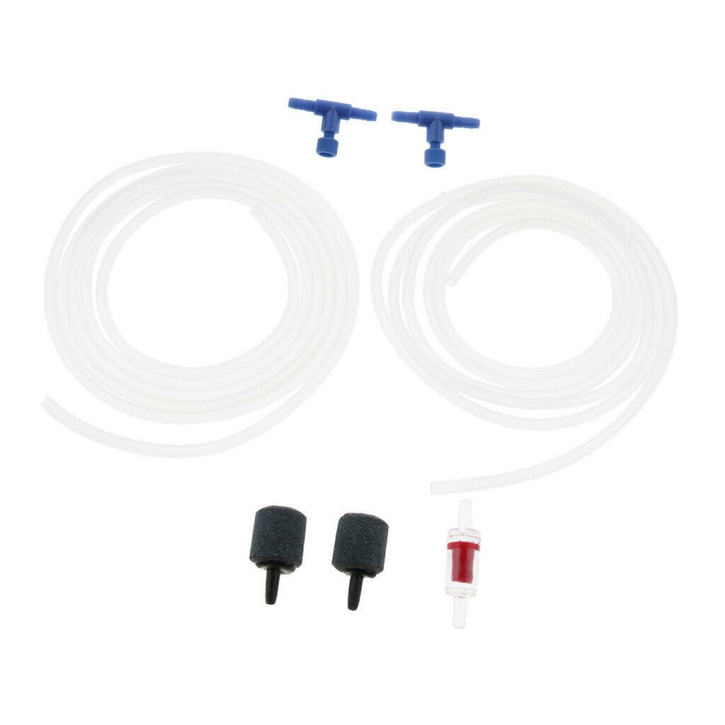 Blesiya 2x Aquarium   Tank Air Pump Oxygen Pipe and Accessories Kit