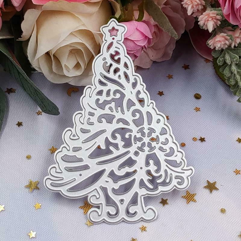 Christmas Tree Star Die-Cuts Stencils for DIY Scrapbooking Album Carbon Steel