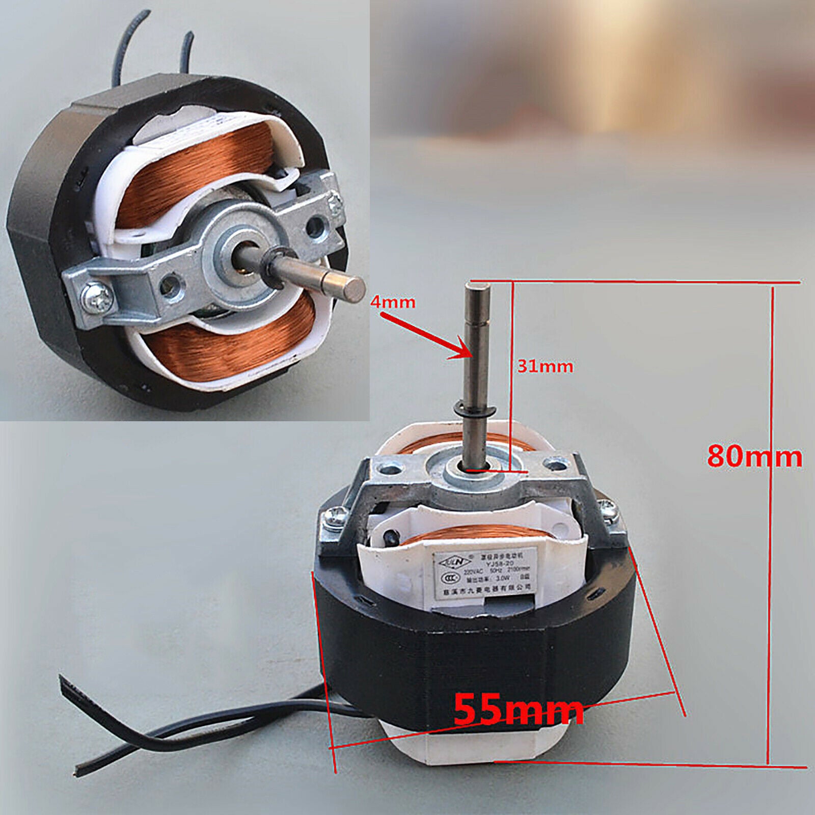 For Radiator Fan Heater Motor Pro YJ58-20 Shaded Pole Asynchronous Motor Parts