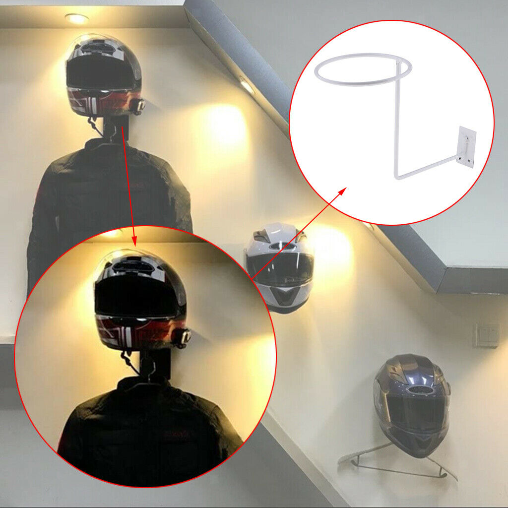 Pack of 4 Metal Helmet Holder Stand Hat Ball Display Storage Rack Hanger