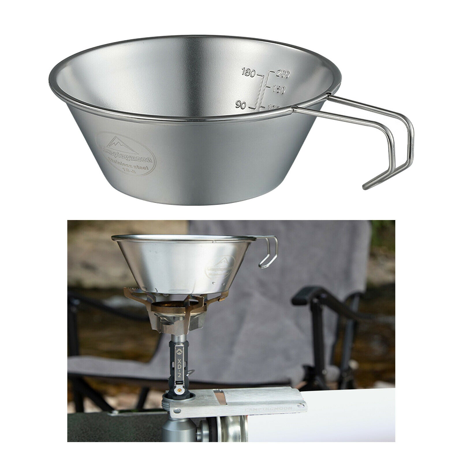 Outdoor Rice Bowl Sauce Pan 310ML Milk Noodles Steak Pot Stackable Food