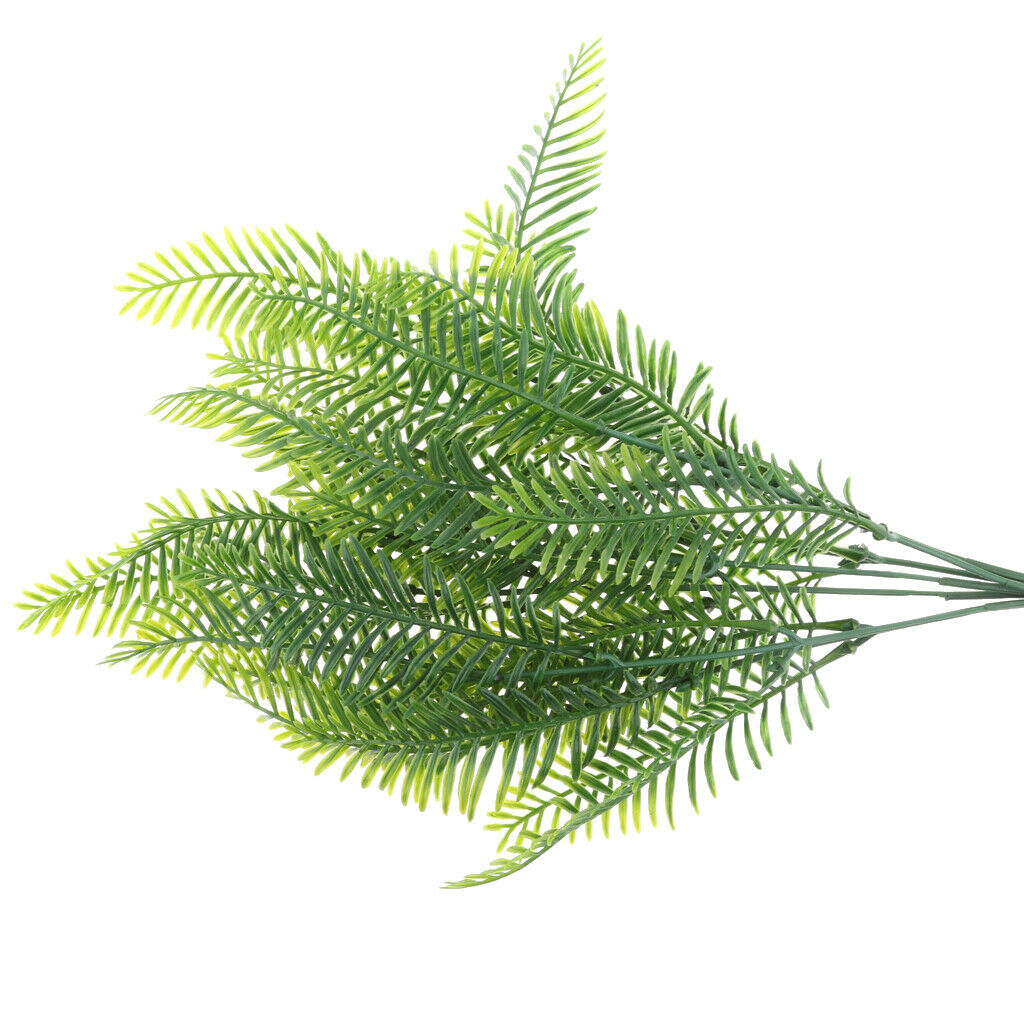 Artificial Plant 7 Branches Green Pteris Fern Leaves Grass Floral Decor 35cm