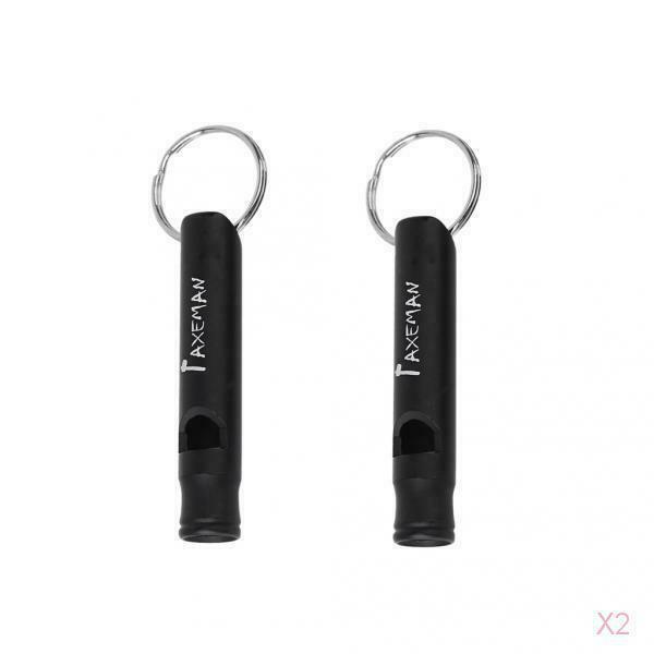 2x 2 Aluminum Alloy Survival  Whistle Key Chain