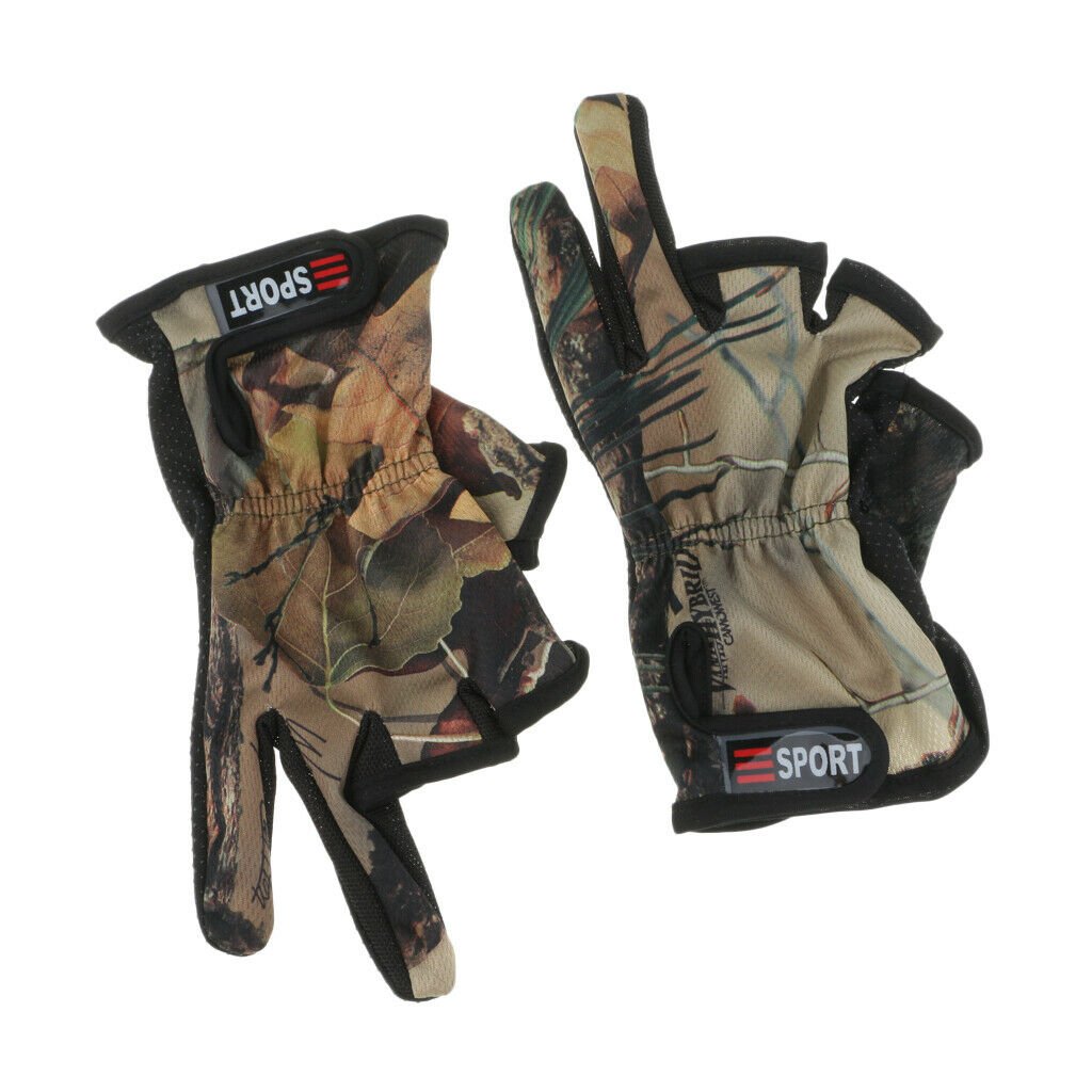1 Pair 3 Finger Cut Fishing Gloves Lightweight and Waterproof for Canoeing