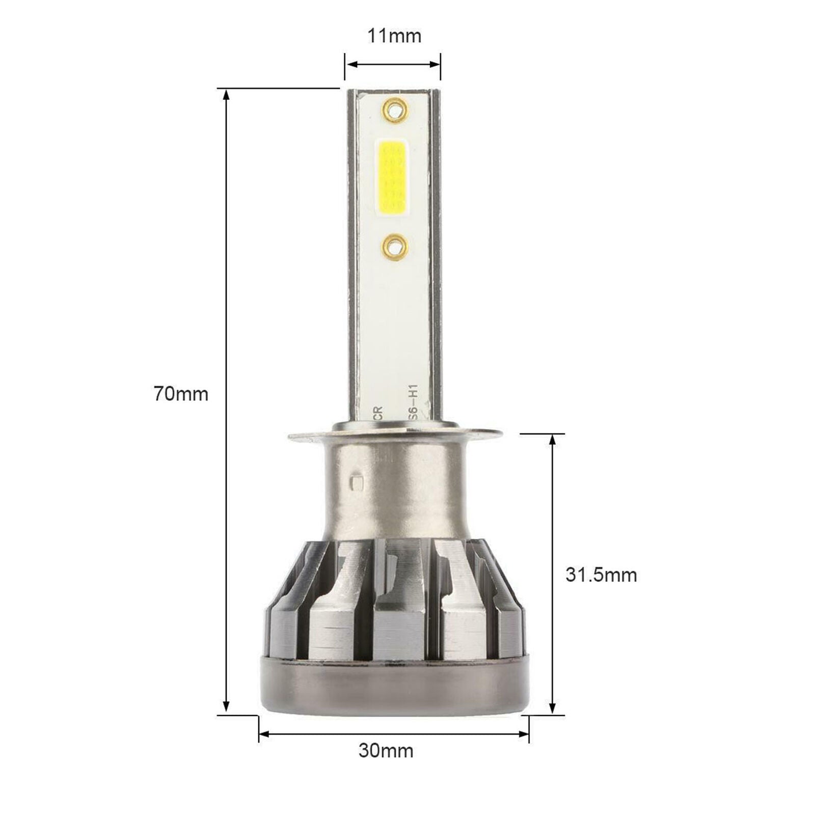 H1 LED Headlight 2000W 300000LM High Beam or Fog Light Bulb 6000K Xenon White
