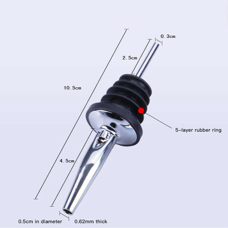 Stainless Steel Alcohol Spirit Pourer Mobile Bottle Pouring Nozzle PlugBar HN US