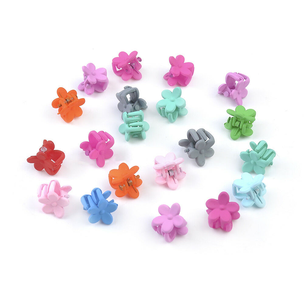 10Pcs Mini Claw Hair Clips Kids Baby Girls Plastic Hairpins Clamp Flower New