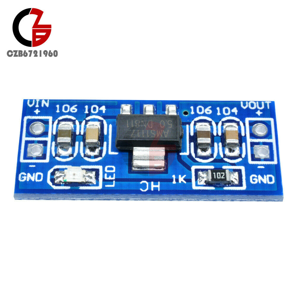 10PCS AMS1117-5.0V Input 6.0V-12V/ Output 5V Power Supply Module AMS1117-5.0