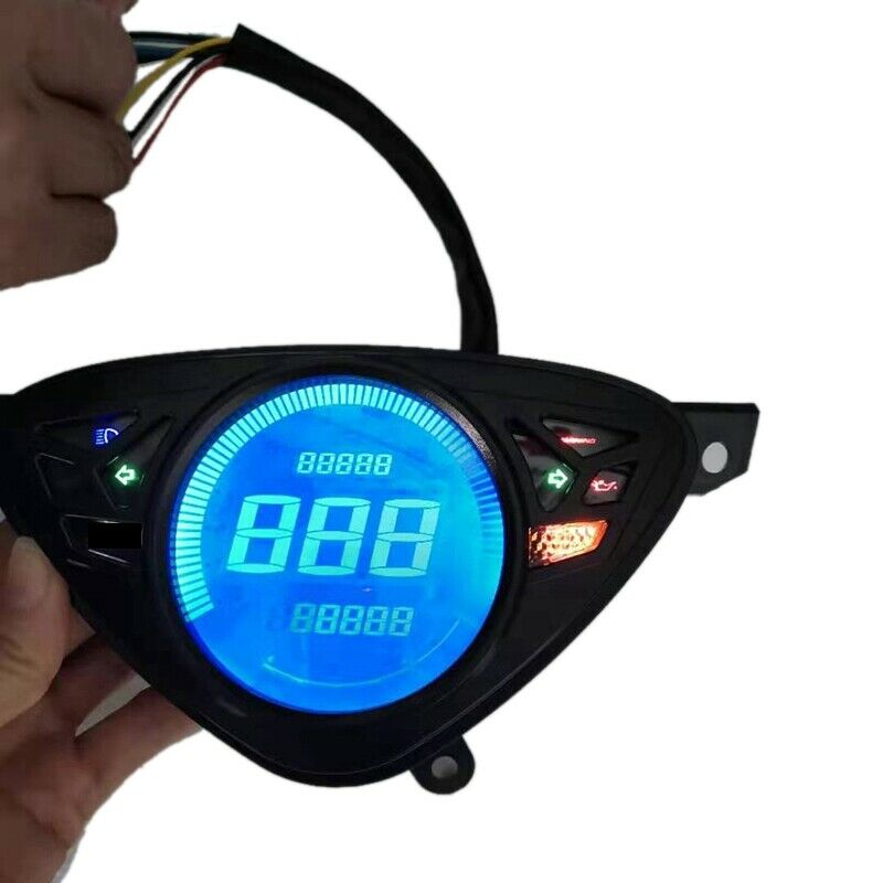 Motorcycle Speed Meter with Color LCD Temperature Oil Gauge Adjustable OdomeX6R5
