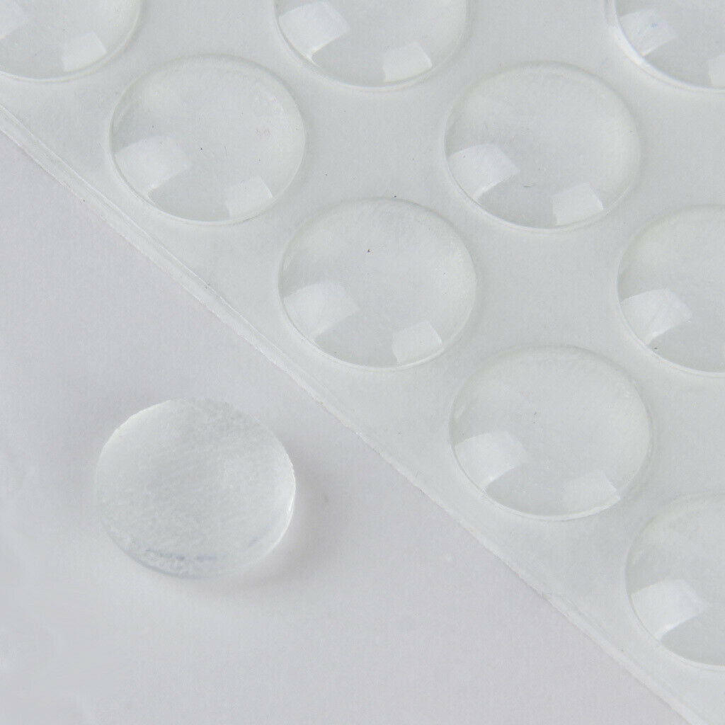 72Pcs Sheer Rubber Furniture Bumper Pads Non Slip for Doors Cabinets Glass
