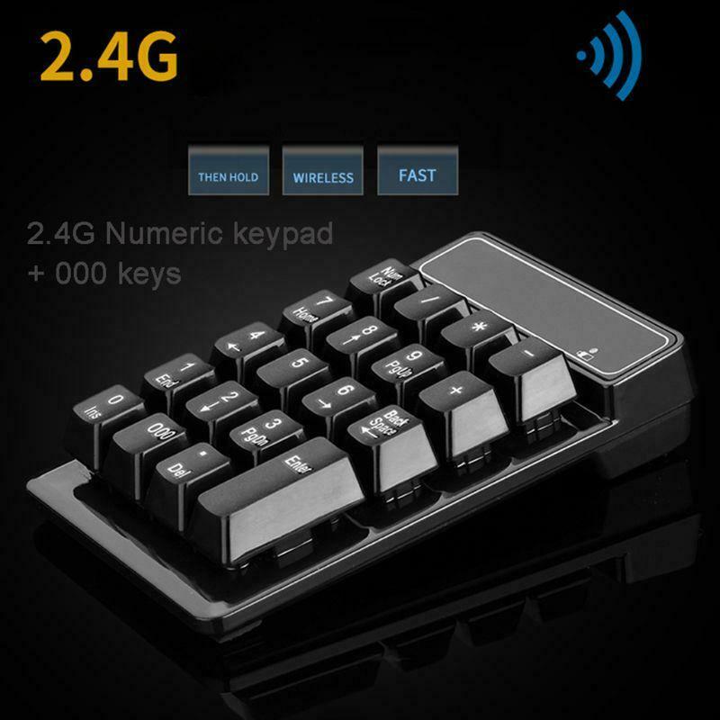 2.4GHz Mini USB Wireless Numeric Keypad 19 Keys Number Pad Numpad Receiver for