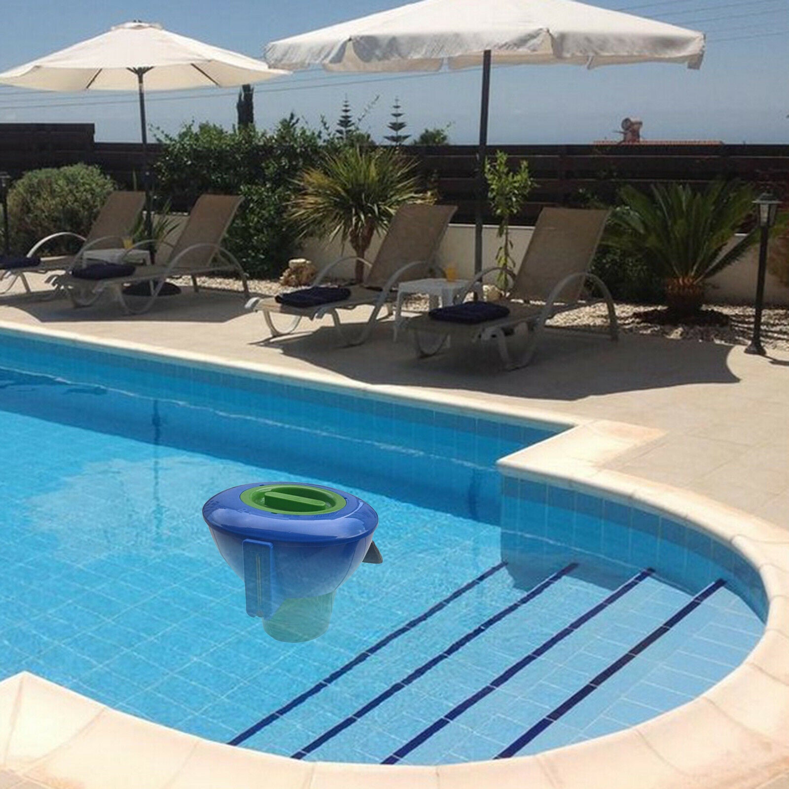 Pro Swimming Pool Disinfection 8" Floating Chlorine Chemical Dispenser