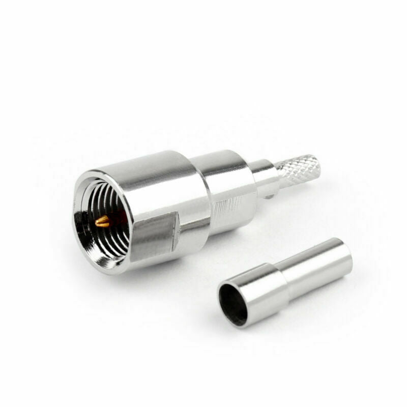 10x FME Male Plug Crimp Connector RF Coax Adapter For RG174 LMR100 RG316 Cable