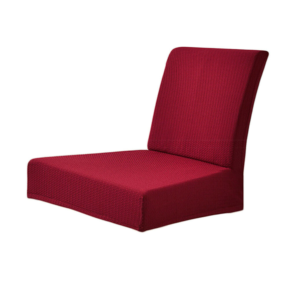 Rural Freshness Elastic Waterproof Low Back Dining Chair Covers Rubber Red