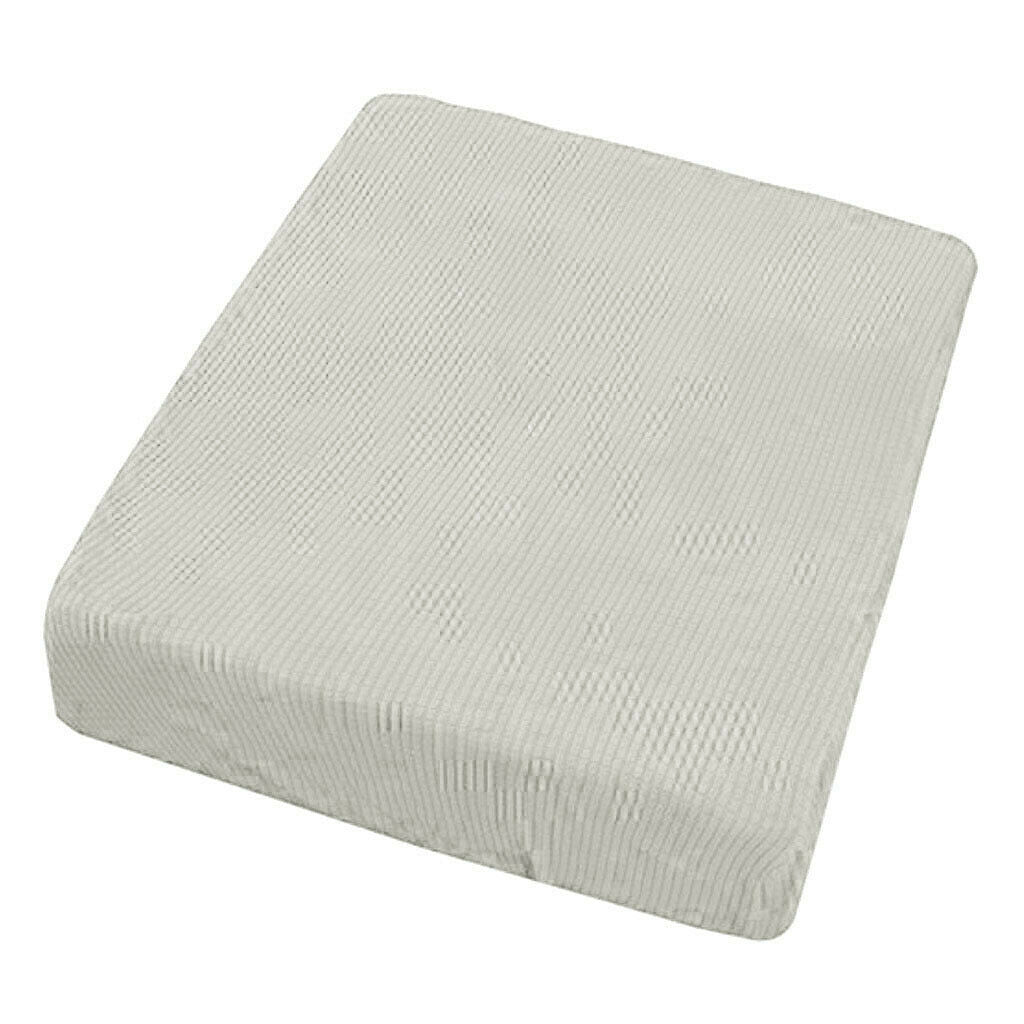 2 Single & 1 Double Seater White Comfortable Stretch Sofa Futon Seat Cushion