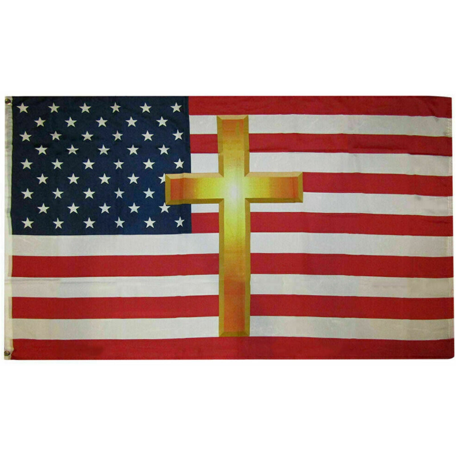 3x5 American USA Christian Cross 3'x5' Jesus Flag 5x3 Grommets New