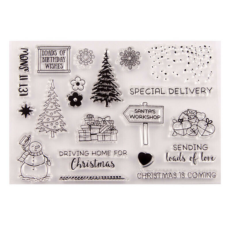 Christmas tree Santa Claus gift Silicone Stamp Scrapbooking Photo Album D.l8